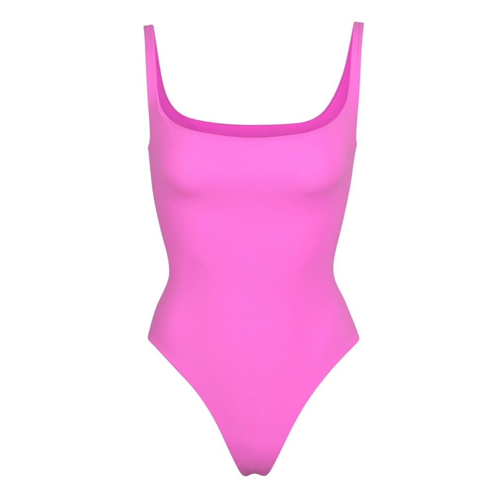 SKIMS Fits Everybody Square Neck Bodysuit Neon Orchid